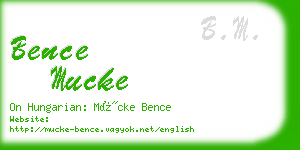 bence mucke business card